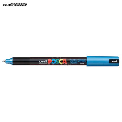 Μαρκαδόρος Uni Posca PC-1MR λεπτή μύτη 0,7mm (μεταλλικό μπλε)