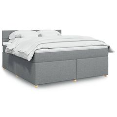 ΚΡΕΒΑΤΙ BOXSPRING ΜΕ ΣΤΡΩΜΑ ΑΝΟΙΧΤΟ ΓΚΡΙ 180X200 ΕΚ. ΥΦΑΣΜΑΤΙΝΟ 3286759