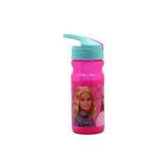 Παγούρι Gim πλαστικό flip με καλαμάκι 500ml Barbie (571-20203)