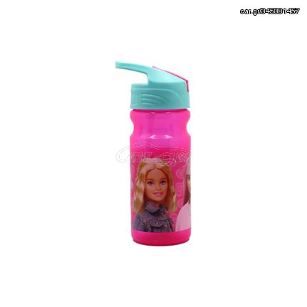 Παγούρι Gim πλαστικό flip με καλαμάκι 500ml Barbie (571-20203)