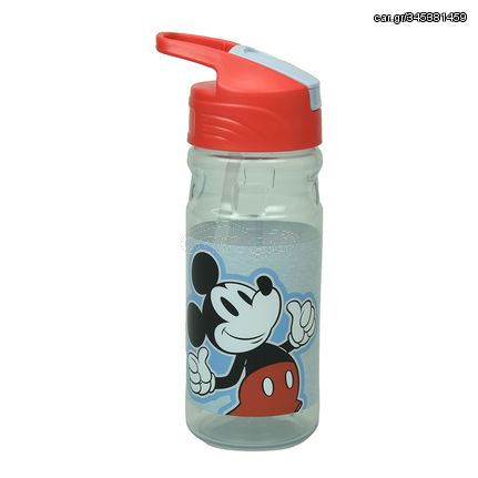 Παγούρι Gim πλαστικό flip με καλαμάκι 500ml Mickey All in the name (553-15203)