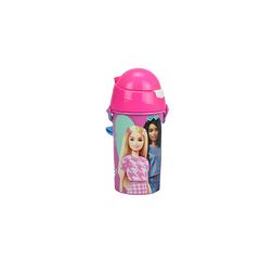 Παγούρι Gim πλαστικό με καλαμάκι 500ml Barbie (571-21209)