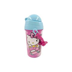 Παγούρι Gim πλαστικό με καλαμάκι 500ml Hello kitty (557-95209)