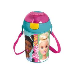 Παγούρι Barbie Girl Stor πλαστικό με καλαμάκι pop up 450ml