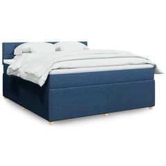 ΚΡΕΒΑΤΙ BOXSPRING ΜΕ ΣΤΡΩΜΑ ΜΠΛΕ 180X200 ΕΚ. ΥΦΑΣΜΑΤΙΝΟ 3287541