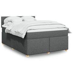 ΚΡΕΒΑΤΙ BOXSPRING ΜΕ ΣΤΡΩΜΑ ΣΚΟΥΡΟ ΓΚΡΙ 140X200 ΕΚ ΥΦΑΣΜΑΤΙΝΟ 3286704