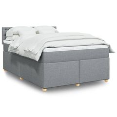 ΚΡΕΒΑΤΙ BOXSPRING ΜΕ ΣΤΡΩΜΑ ΑΝΟΙΧΤΟ ΓΚΡΙ 140X200 ΕΚ. ΥΦΑΣΜΑΤΙΝΟ 3289017