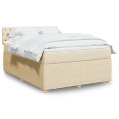 ΚΡΕΒΑΤΙ BOXSPRING ΜΕ ΣΤΡΩΜΑ ΚΡΕΜ 140X200 ΕΚ. ΥΦΑΣΜΑΤΙΝΟ 3289791