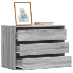 Συρταριέρα Γκρι Sonoma 80x41x58 εκ. από Επεξεργ. Ξύλο 852857