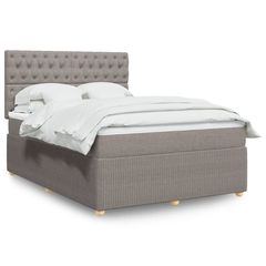 ΚΡΕΒΑΤΙ BOXSPRING ΜΕ ΣΤΡΩΜΑ TAUPE 160X200 ΕΚ. ΥΦΑΣΜΑΤΙΝΟ 3294418