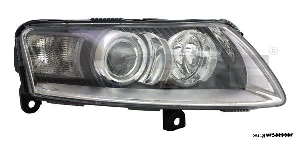 ΦΑΝΑΡΙ ΕΜΠΡΟΣ AUDI A6 C6, 2004-2011, δεξι black chromium-plated, XENON D2S/P21W