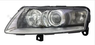 ΦΑΝΑΡΙ ΕΜΠΡΟΣ AUDI A6 C6, 2004-2011, αριστερο, black chromium-plated, XENON D2S/P21W