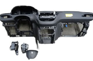 ➤ Σετ αερόσακων airbag + μονάδα 98063150XX για Peugeot 208 2014 1,400 cc