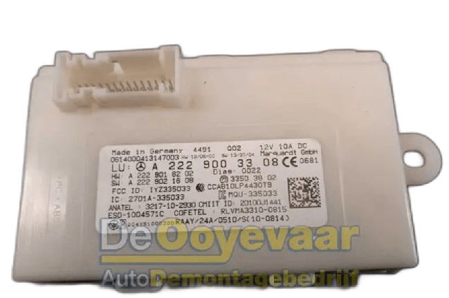 ➤ Μονάδα keyless A2229003308 για Mercedes C-Klasse 2015