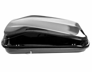 Μπαγκαζιέρα οροφής Junior Easy 132x78x36cm με μονόπλευρο άνοιγμα και κλειδί, 320 λίτρα - μαύρη γυαλιστερή