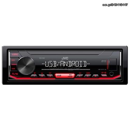 Radio Usb JVC KD-X162 1 Din 4x50 Watt MP3 / Aux Android Κόκκινο Χρώμα