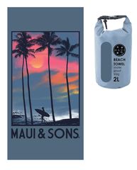 Maui & Sons Born Πετσέτα Σώματος Microfiber Γκρι 90x180εκ.