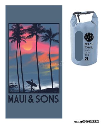 Maui & Sons Born Πετσέτα Σώματος Microfiber Γκρι 90x180εκ.