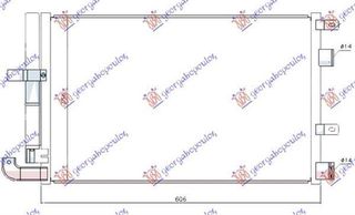 Ψυγείο A/C 2.7 Diesel (56.5x37x1.6) Jaguar S-Type 1999-2008