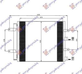 Ψυγείο A/C 2.5-3.0-4.2 Βενζίνη (52.2x45.2x1.6) Jaguar XKR Cabrio 2000-2008