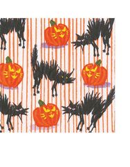 Xαρτοπετσέτες Cocktail Halloween Cats 12.5x12.5cm Caspari (20 Tεμάχια)