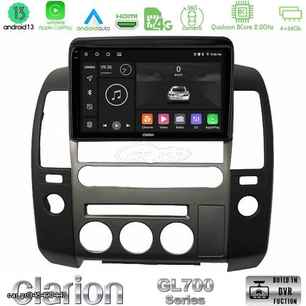 Clarion GL700 Series 8Core Android13 4+64GB Nissan Navara D40 2006-2012 (με εργ.οθόνη) Navigation Multimedia Tablet 9″ Με Carplay & Android Auto