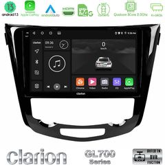 Clarion GL700 Series 8Core Android13 4+64GB Nissan Qashqai J11 (AUTO A/C) Navigation Multimedia Tablet 10″ Με Carplay & Android Auto