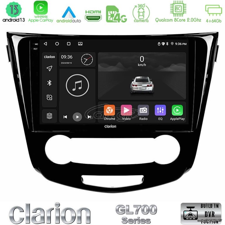 VECHTEL 2G 64G Autoradio Android 13 voor Nissan Qashqai 2006-2016, 9 Inch HD Aanraakscherm Autoradio met Draadloze Carplay Android Auto GPS Wi-Fi USB Bluetooth FM RDS Radio Achteruitrijcamera