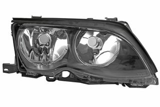 ΦΑΝΑΡΙ ΕΜΠΡΟΣ BMW 3 E46, 2000-2006, δεξι, insert colour black, με ηλεκτρικό μοτέρ, H7