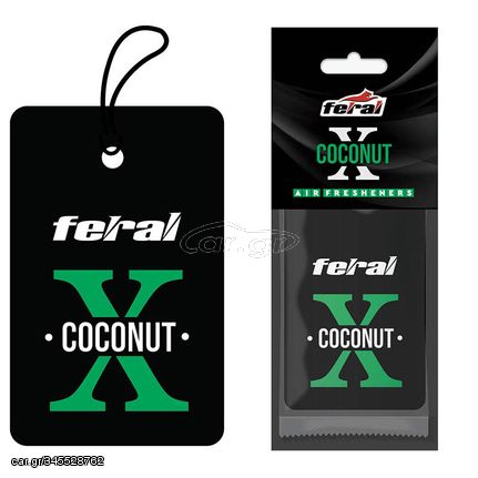 Αρωματικό Αυτοκινήτου Κρεμαστό Feral X Collection Coconut 1 Τεμάχιο