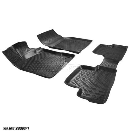 Πατάκια Σκαφάκια 3D Από Λάστιχο TPE Για Nissan Qashqai 2007-2013  / 2014-2021 Rizline 4 Τεμάχια Μαύρα