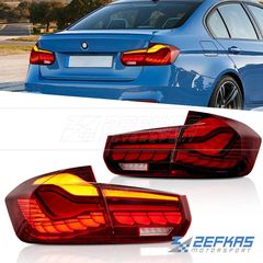 Φανάρια πίσω BMW Σειρά 3 F30 (2012-2019) look M4 GTS OLED, όλο κόκκινο