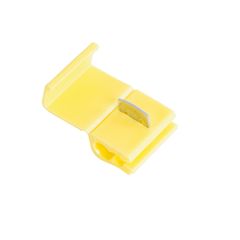 GloboStar® 81649 Cable Terminal - Κλέφτης Ρέυματος από Καλώδιο Max 24A - Κίτρινο - Μ3.2 x Π2 x Υ1.8cm - Πακέτο 20 Τεμαχίων