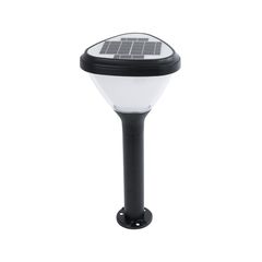 GloboStar® SOLARMIS 90521 LED Solar Bollard Light Κολωνάκι Κήπου Εξωτερικού Χώρου 10W 180lm 120° με Ενσωματωμένο Φωτοβολταϊκό Panel 6V 5W & Επαναφορτιζόμενη Μπαταρία Li-ion 3.2V 6000mAh με Αισθητήρα Η