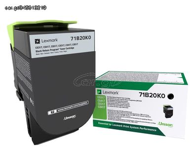 Lexmark 71B0010 Original Black Toner Cartridge CS317dn , 71B0010 : Original