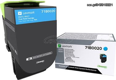 Lexmark 71B0020 Original Black Toner Cartridge CS317dn , 71B0020 : Original