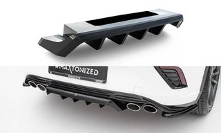 Διαχύτης (Diffuser) Προφυλακτήρα Maxton Design Volkswagen T-Roc R (2017-2021) - Μαυρο Γυαλιστερό - (VW-T-ROC-1PF-R-RD1G+RD2G)