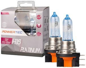 ΛΑΜΠΕΣ H15 12V 55/15W +130% POWERTEC PLATINUM mTECH - 2 Τεμ.