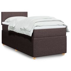 ΚΡΕΒΑΤΙ BOXSPRING ΜΕ ΣΤΡΩΜΑ ΣΚΟΥΡΟ ΚΑΦΕ 80X200 ΕΚ. ΥΦΑΣΜΑΤΙΝΟ 3289579