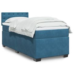 ΚΡΕΒΑΤΙ BOXSPRING ΜΕ ΣΤΡΩΜΑ ΣΚΟΥΡΟ ΜΠΛΕ 90X200 ΕΚ. ΒΕΛΟΥΔΙΝΟ 3286214