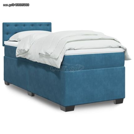 ΚΡΕΒΑΤΙ BOXSPRING ΜΕ ΣΤΡΩΜΑ ΣΚΟΥΡΟ ΜΠΛΕ 90X200 ΕΚ. ΒΕΛΟΥΔΙΝΟ 3286214