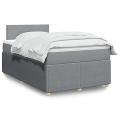 ΚΡΕΒΑΤΙ BOXSPRING ΜΕ ΣΤΡΩΜΑ ΑΝΟΙΧΤΟ ΓΚΡΙ 120X190 ΕΚ. ΥΦΑΣΜΑΤΙΝΟ 3289688