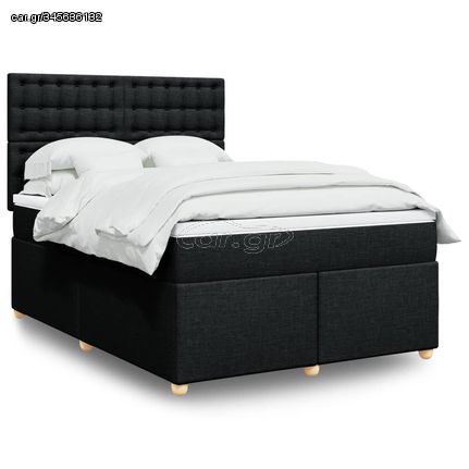 ΚΡΕΒΑΤΙ BOXSPRING ΜΕ ΣΤΡΩΜΑ ΜΑΥΡΟ 140X190 ΕΚ. ΥΦΑΣΜΑΤΙΝΟ 3293591