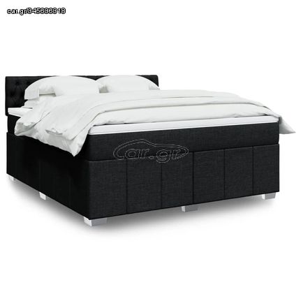 ΚΡΕΒΑΤΙ BOXSPRING ΜΕ ΣΤΡΩΜΑ ΜΑΥΡΟ 180X200 ΕΚ. ΥΦΑΣΜΑΤΙΝΟ 3289456