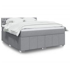 ΚΡΕΒΑΤΙ BOXSPRING ΜΕ ΣΤΡΩΜΑ ΑΝΟΙΧΤΟ ΓΚΡΙ 180X200 ΕΚ. ΥΦΑΣΜΑΤΙΝΟ 3289454