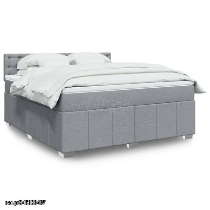 ΚΡΕΒΑΤΙ BOXSPRING ΜΕ ΣΤΡΩΜΑ ΑΝΟΙΧΤΟ ΓΚΡΙ 180X200 ΕΚ. ΥΦΑΣΜΑΤΙΝΟ 3289461