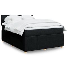 ΚΡΕΒΑΤΙ BOXSPRING ΜΕ ΣΤΡΩΜΑ ΜΑΥΡΟ 140X190 ΕΚ. ΥΦΑΣΜΑΤΙΝΟ 3287453