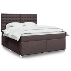 ΚΡΕΒΑΤΙ BOXSPRING ΜΕ ΣΤΡΩΜΑ ΣΚΟΥΡΟ ΚΑΦΕ 180X200 ΕΚ ΥΦΑΣΜΑΤΙΝΟ 3290584