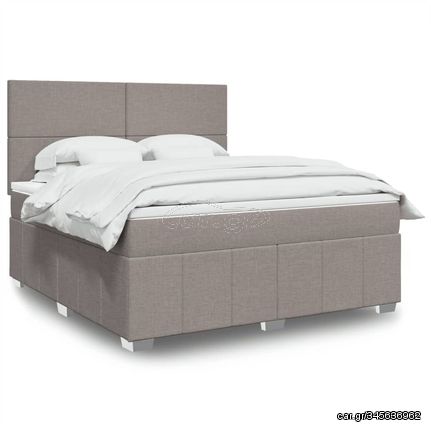 ΚΡΕΒΑΤΙ BOXSPRING ΜΕ ΣΤΡΩΜΑ TAUPE 180X200 ΕΚ. ΥΦΑΣΜΑΤΙΝΟ 3294044