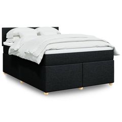 ΚΡΕΒΑΤΙ BOXSPRING ΜΕ ΣΤΡΩΜΑ ΜΑΥΡΟ 140X200 ΕΚ. ΥΦΑΣΜΑΤΙΝΟ 3286705